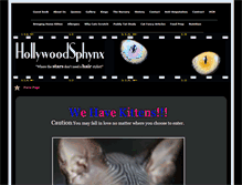 Tablet Screenshot of hollywoodsphynx.com